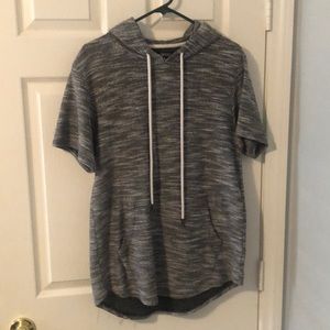 Grey, Hooded T-Shirt